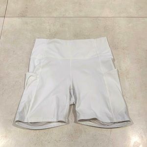 Fabletics, biker shorts, white. Size small